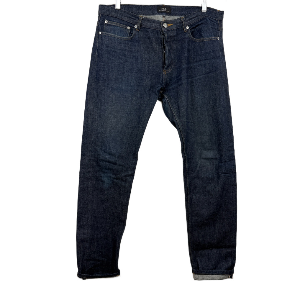 APC Petit New Standard Selvedge Jeans Mens 33 Raw Indigo Cotton 36x32